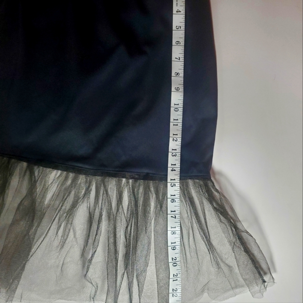 Black Tulle Skirt Retro Half-Slip, Tutu, Skirt Extender, Woman's Size 2 - Picture 7 of 7